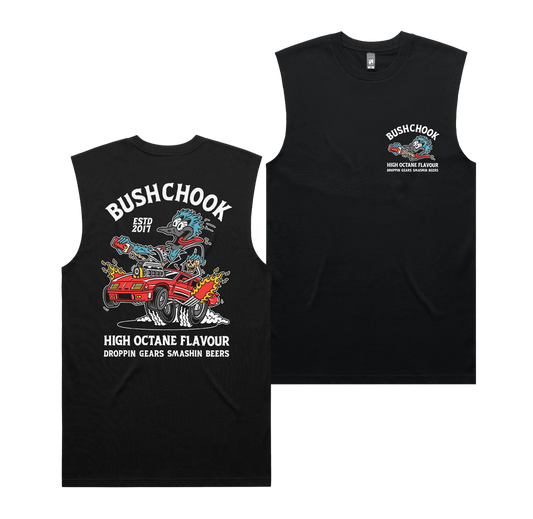 Bush Chook High Octane Muscle Tee Black