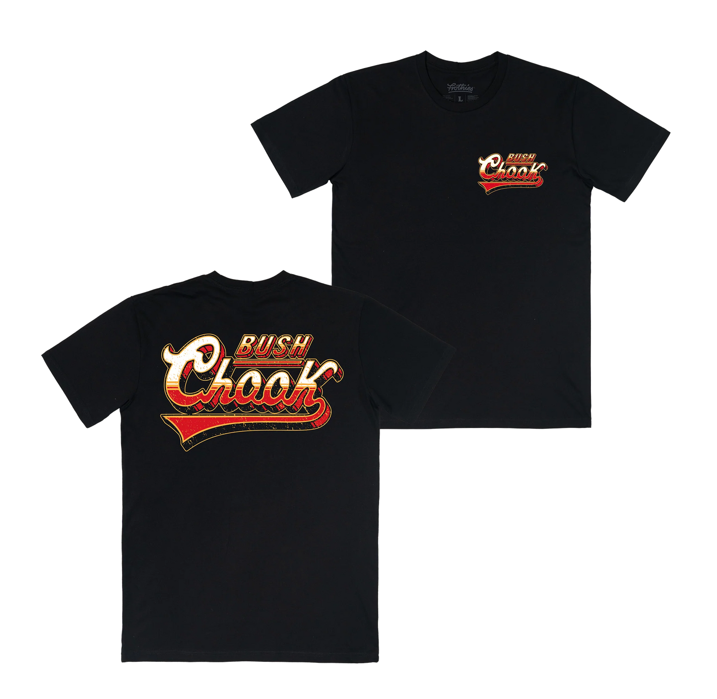 Bush Chook Old School Tee Black