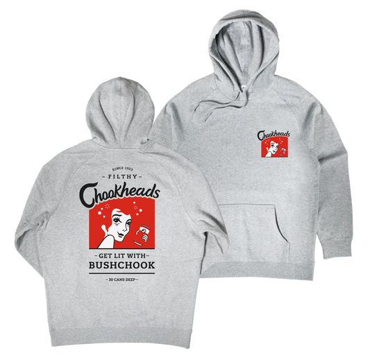 Bush Chook Chookheads Hoodie Grey