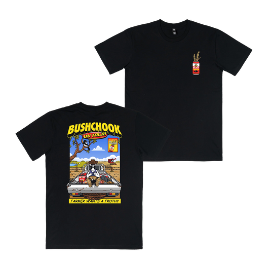 Bush Chook Chooks On Tour: Wheatbelt Tee Black