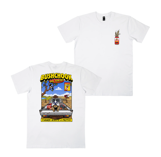 Bush Chook Chooks On Tour: Wheatbelt Tee White