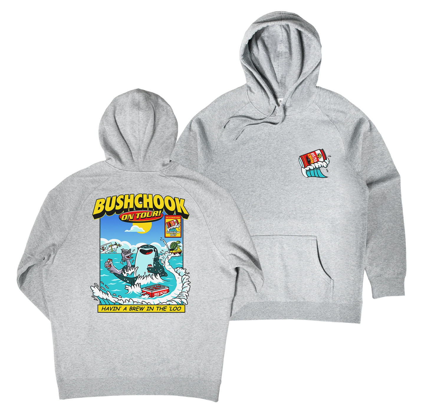 Bush Chook Chooks On Tour: Ningaloo Hoodie Grey