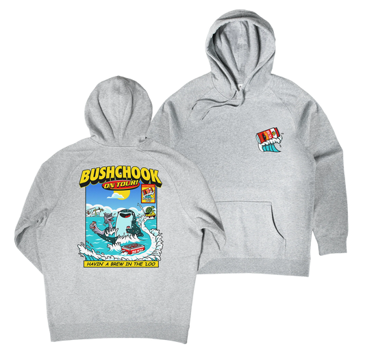 Bush Chook Chooks On Tour: Ningaloo Hoodie Grey