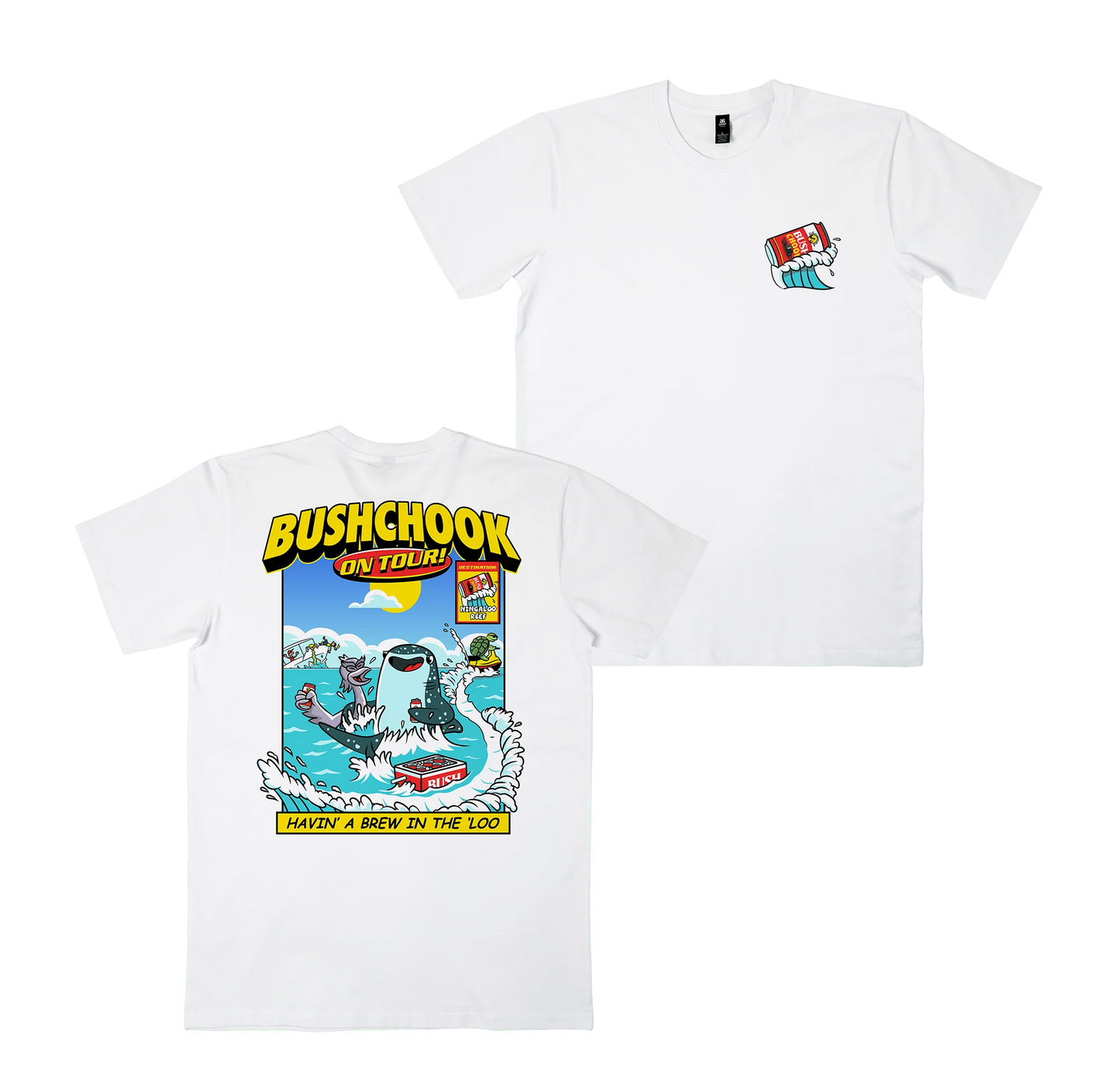 Bush Chook Chooks On Tour: Ningaloo Tee White