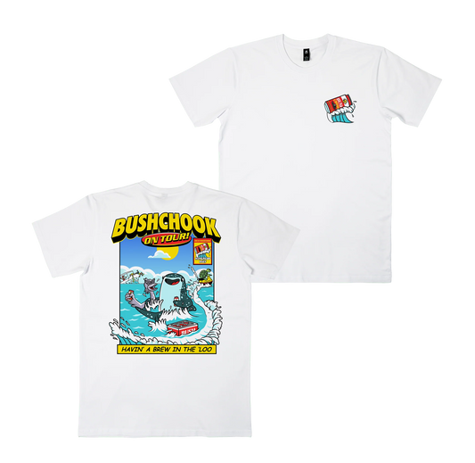Bush Chook Chooks On Tour: Ningaloo Tee White