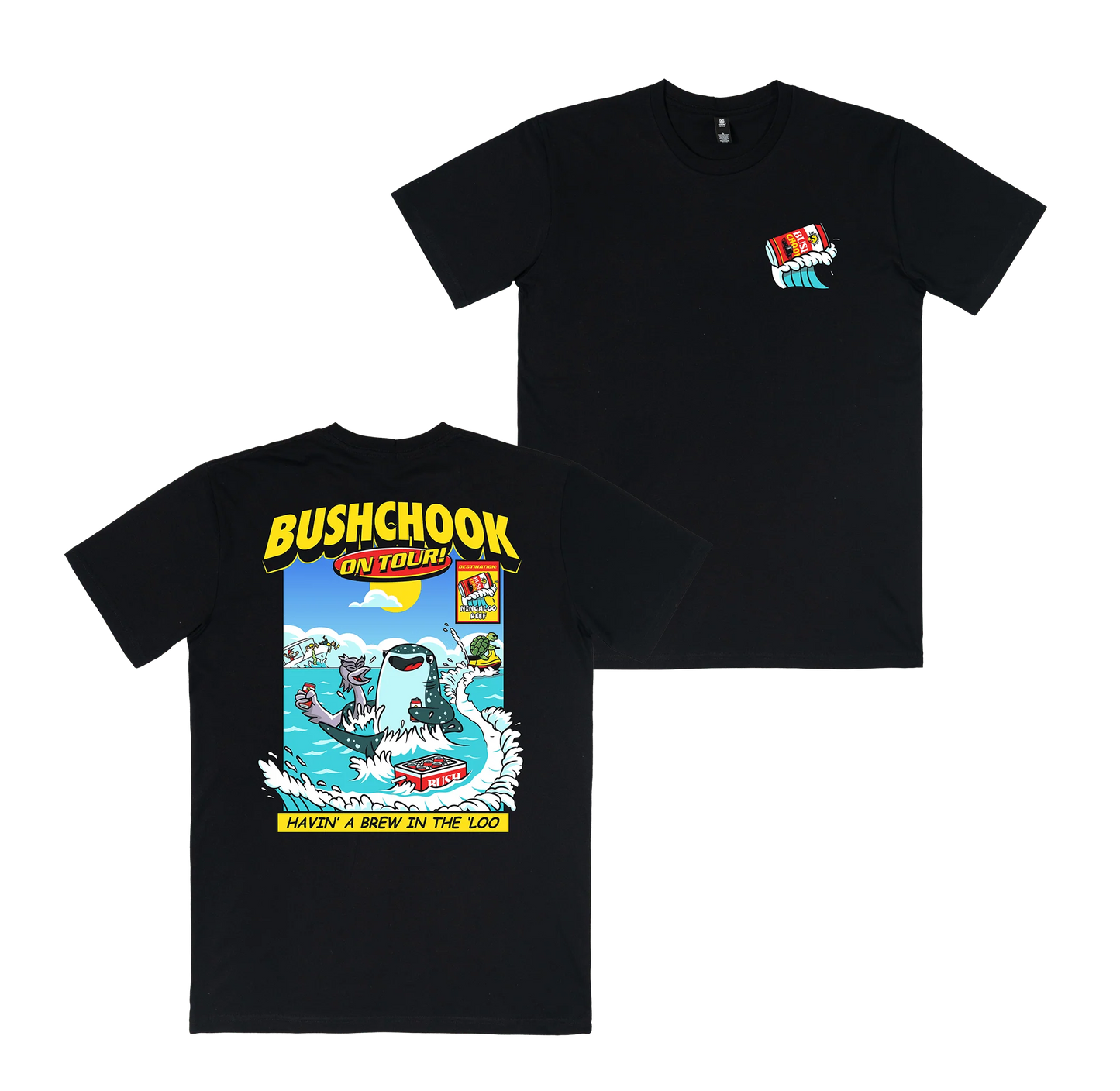 Bush Chook Chooks On Tour: Ningaloo Tee Black
