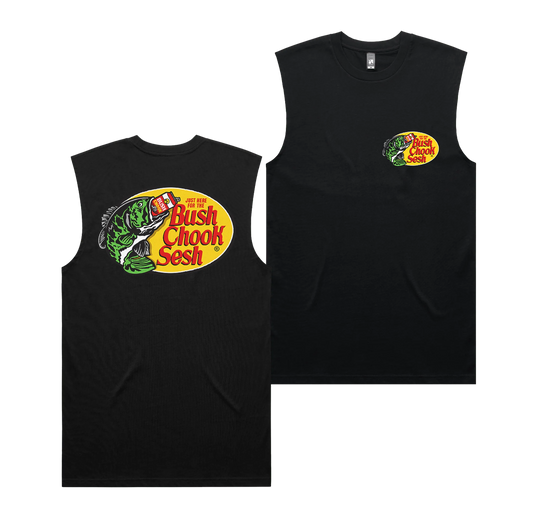 Bush Chook Bush Pro Muscle Tee Black