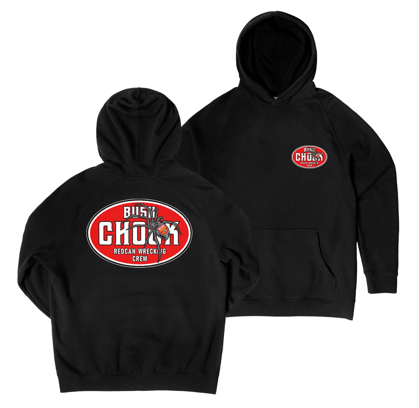 Bush Chook Redback Wreckers Hoodie Black