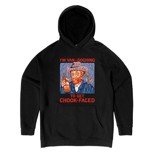 Bush Chook Self Portrait Hoodie Black