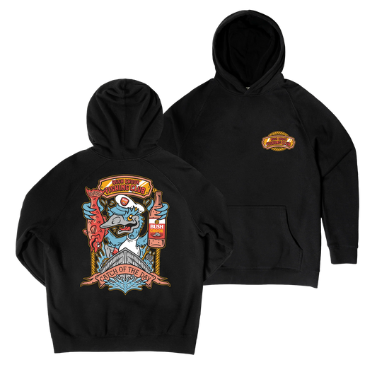 Bush Chook Catch of the Day Hoodie Black