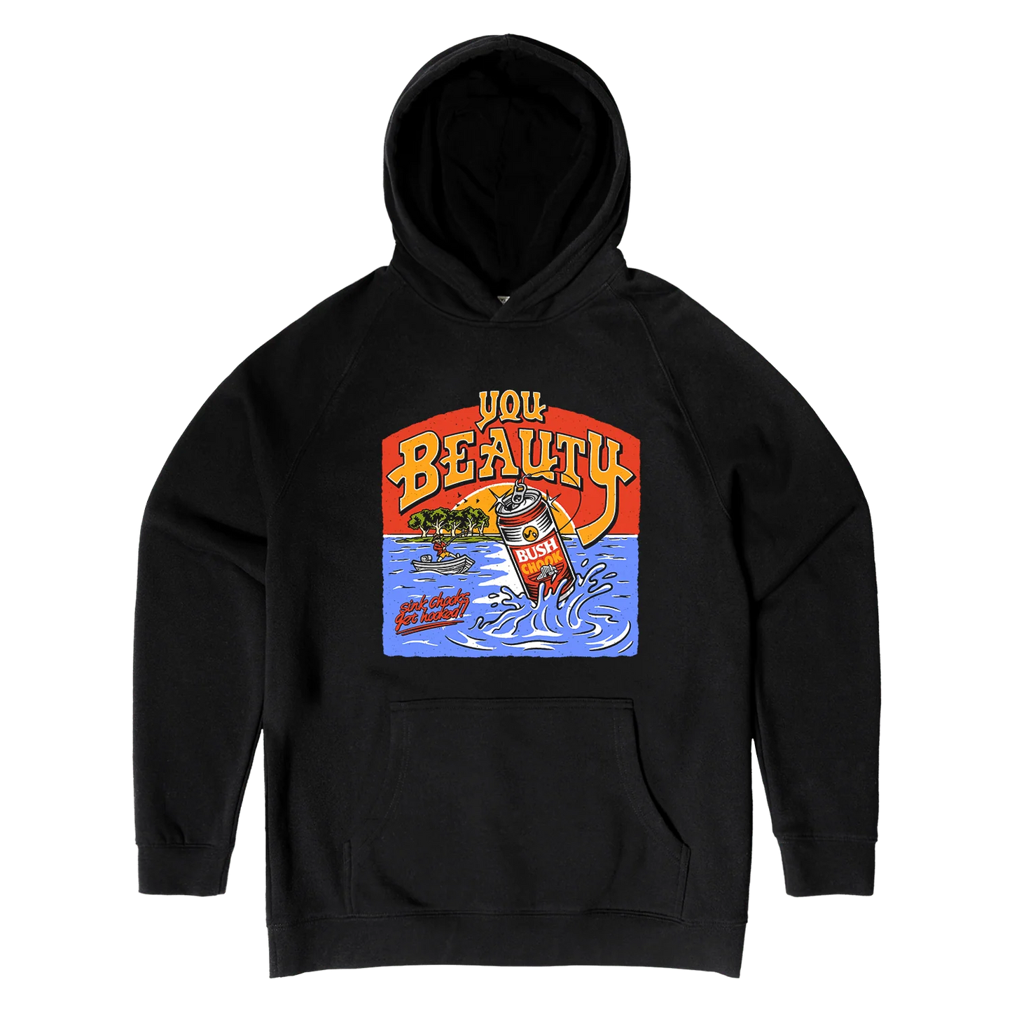 Bush Chook You Beauty Hoodie Black