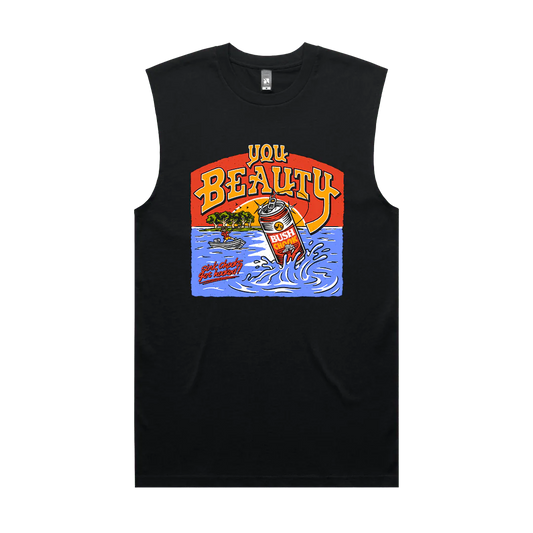 Bush Chook You Beauty Muscle Tee Black