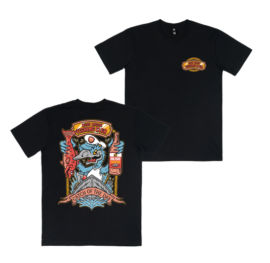 Bush Chook Catch of the Day Tee Black