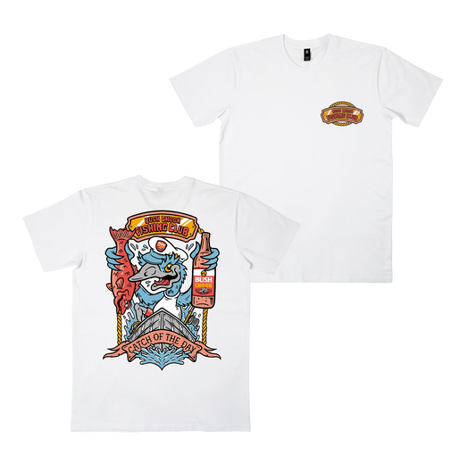 Bush Chook Catch of the Day Tee White