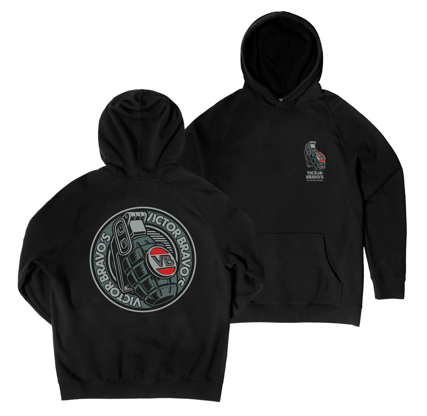 Victor Bravo’s Badge Greenade 2 Hoodie Black