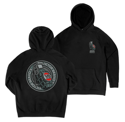 Victor Bravo’s Badge Greenade 2 Hoodie Black