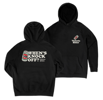 Victor Bravo’s When's Knock Off? Hoodie Black