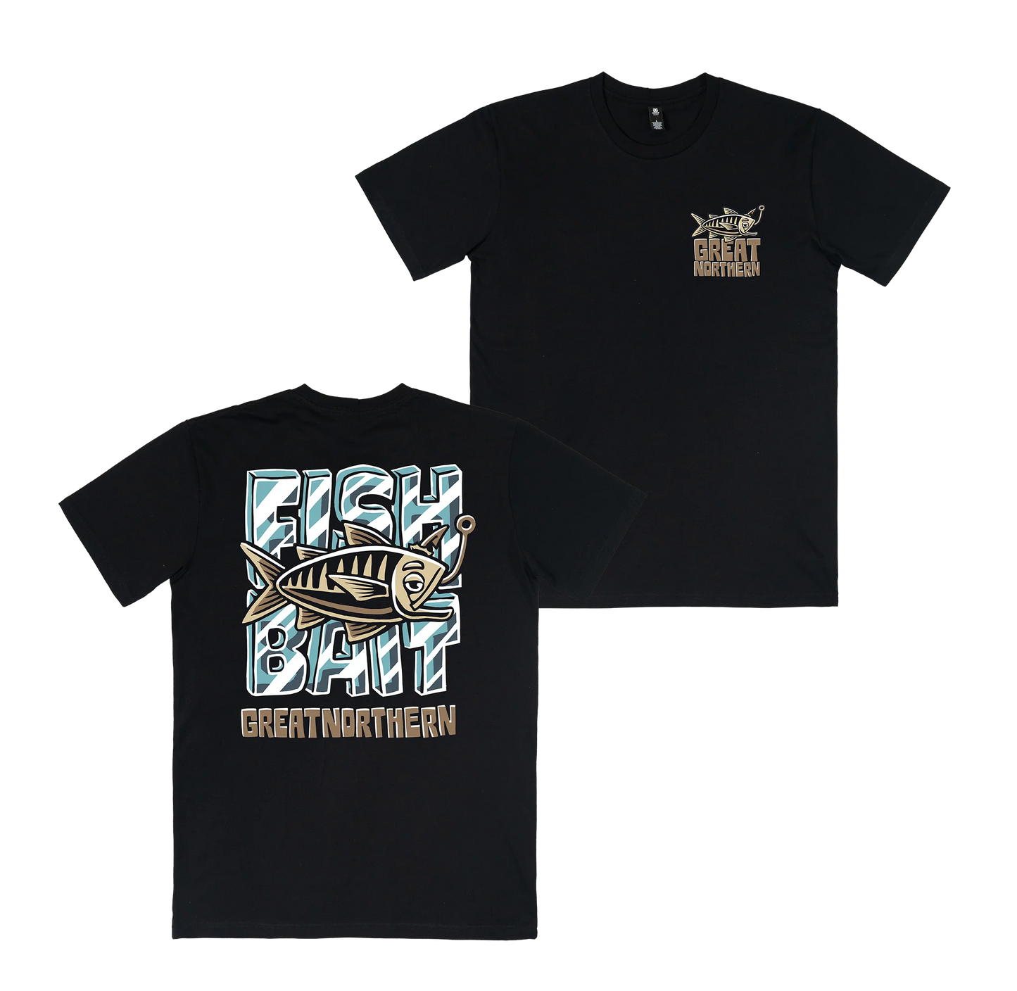 Great Northern Fish Bait Tee Black