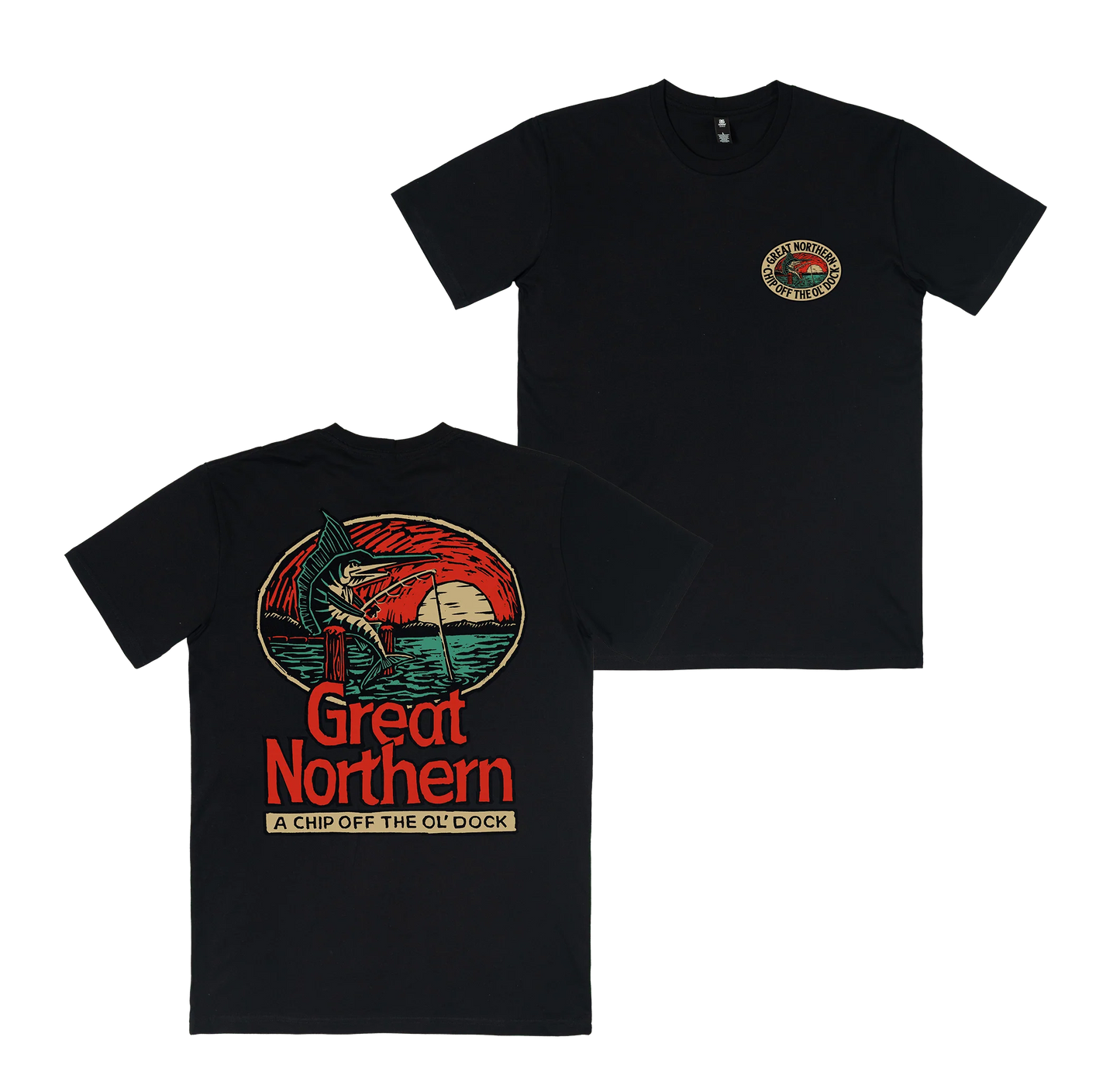 Great Northern Chip off the Dock Tee Black