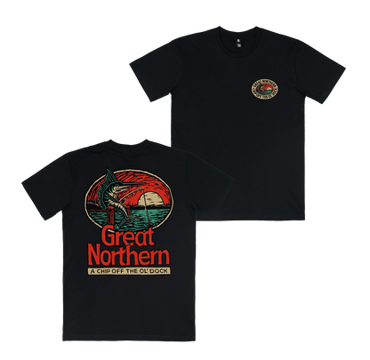 Great Northern Chip off the Dock Tee Black