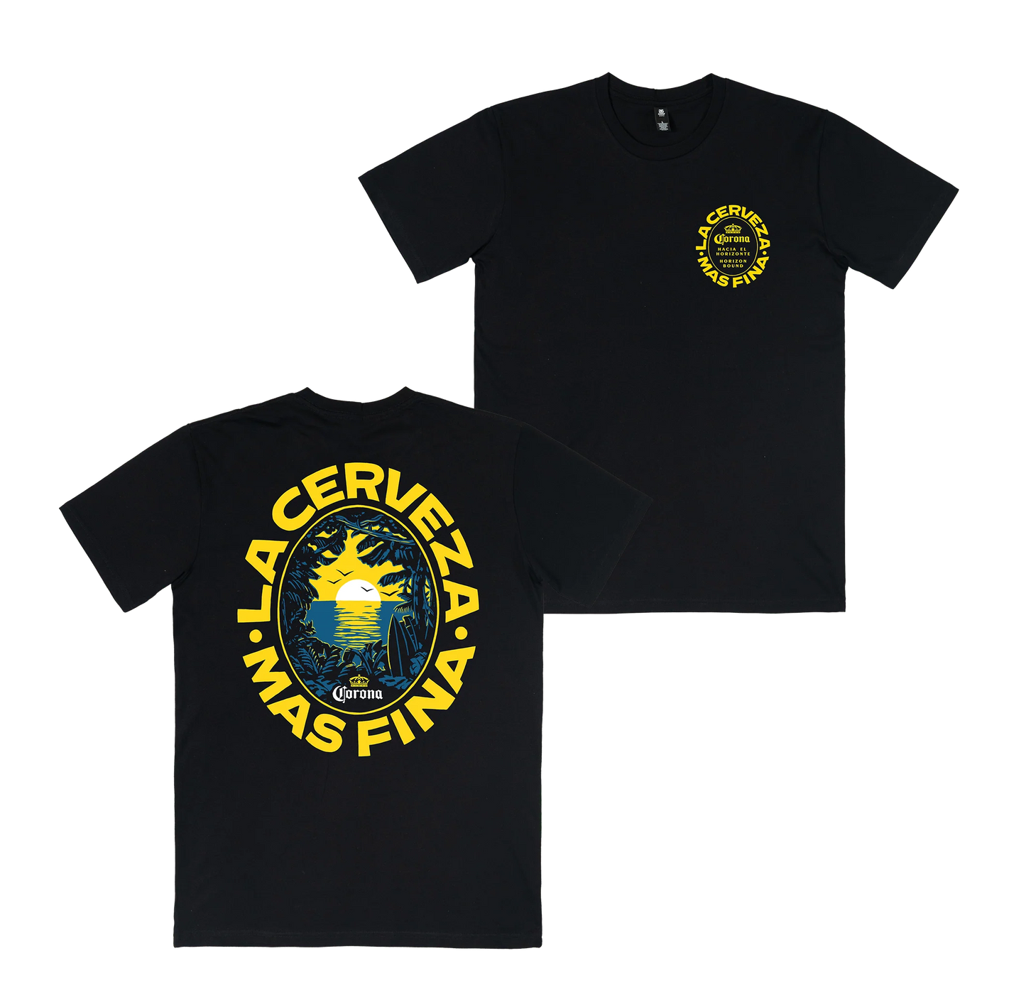 Corona Sunset Bound Tee Black
