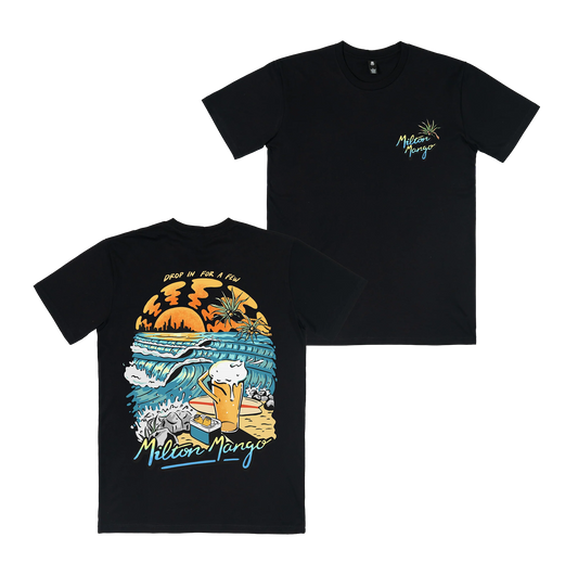 Milton Mango Drop in for a Few Tee Black
