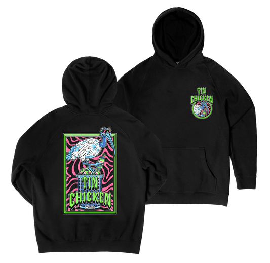 Frothies Tin Chicken Hoodie Black