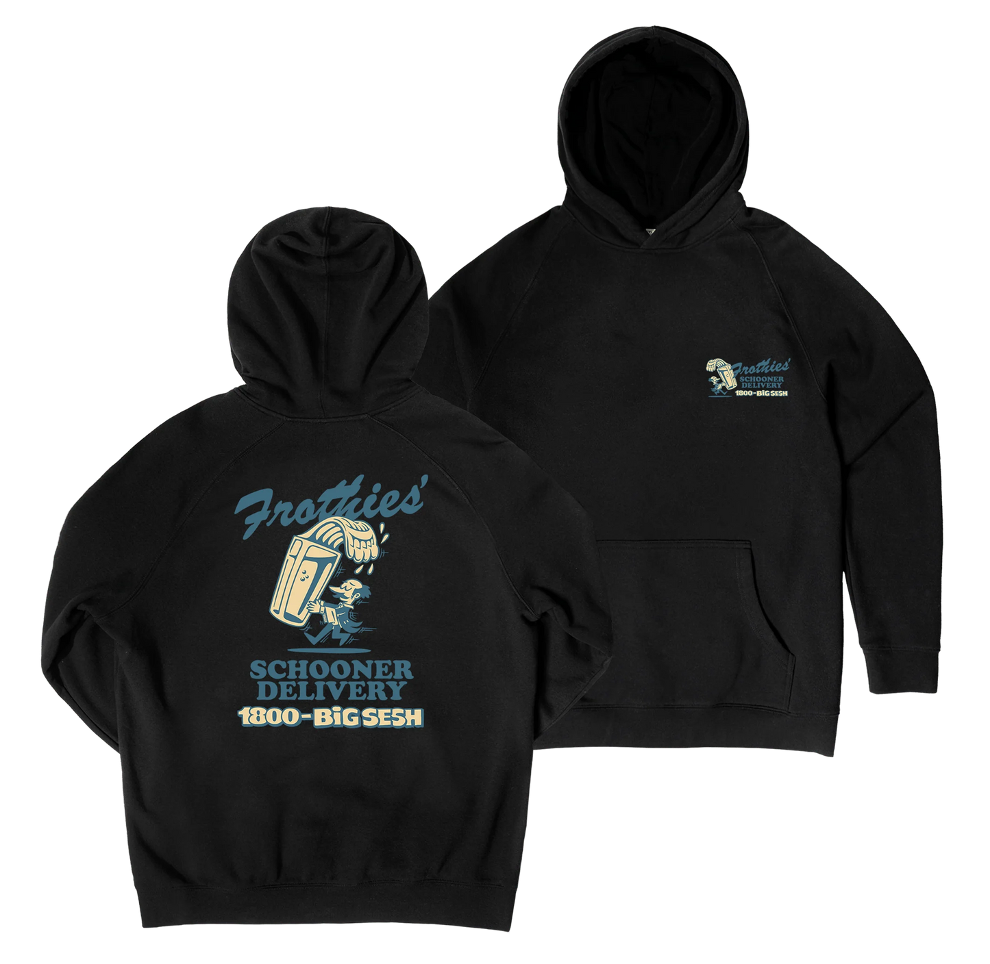 Frothies Schooner Delivery Hoodie Black