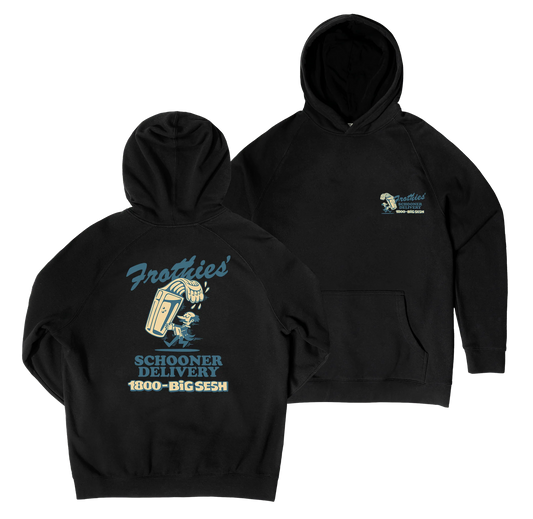 Frothies Schooner Delivery Hoodie Black