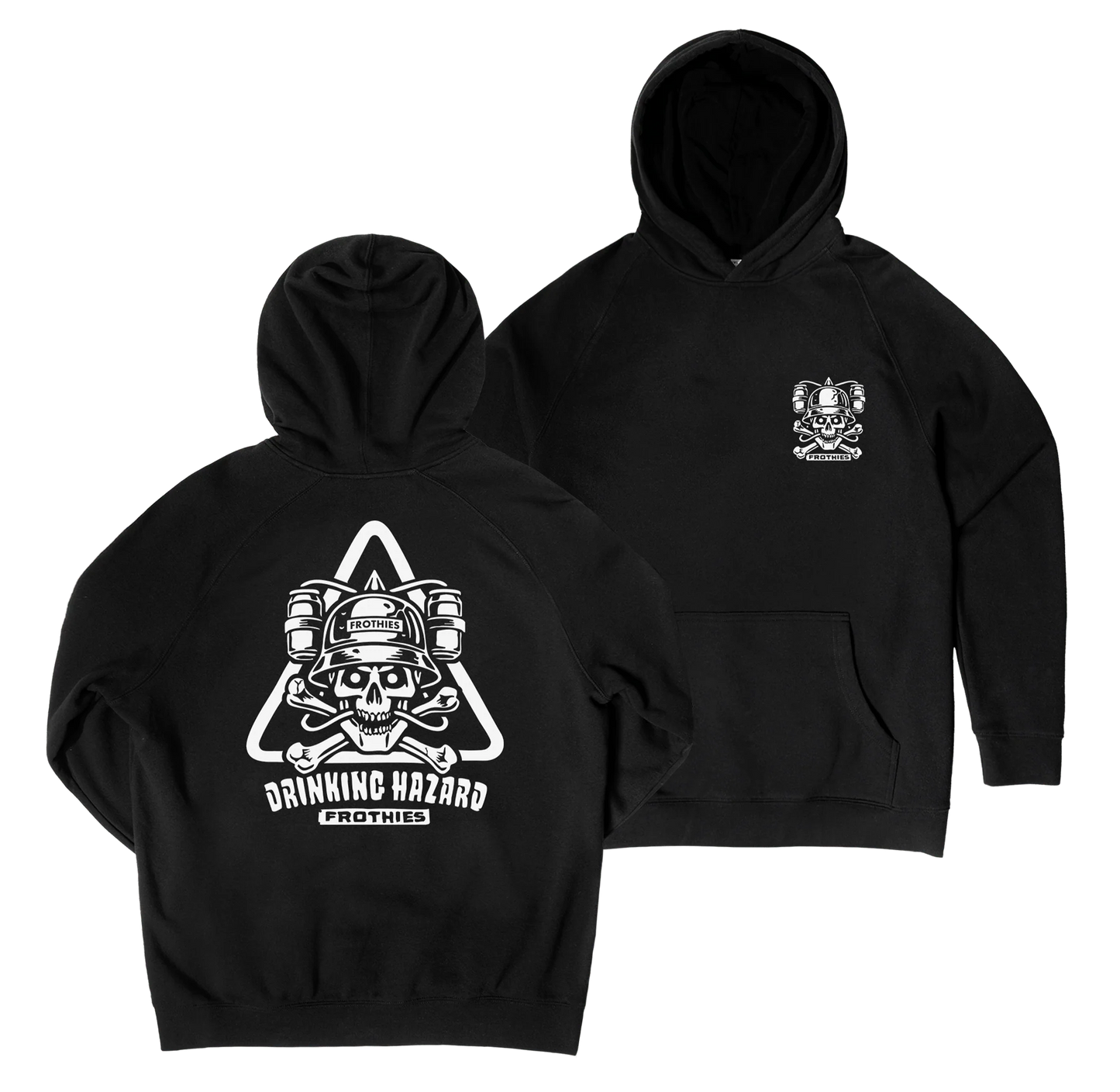 Frothies Schooner Drinking Hazard Hoodie Black