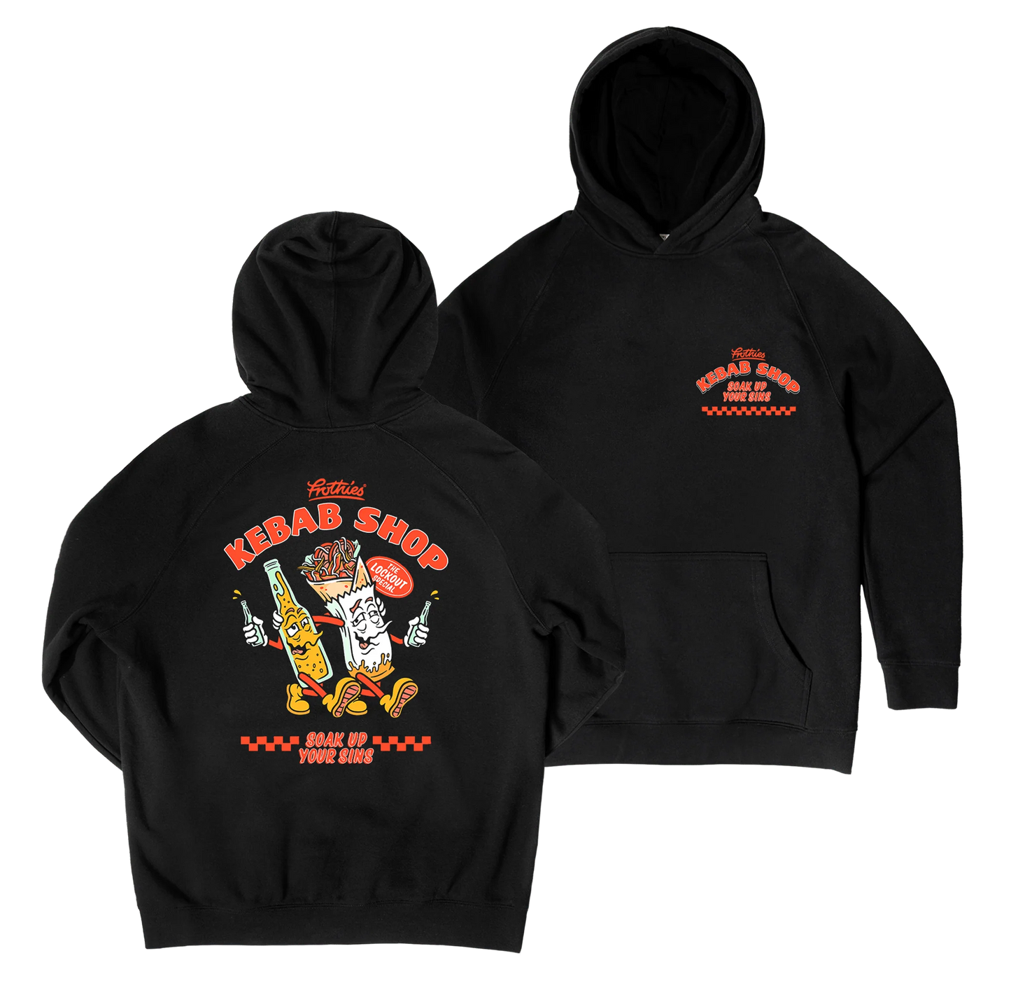 Frothies Kebab Shop Hoodie Black