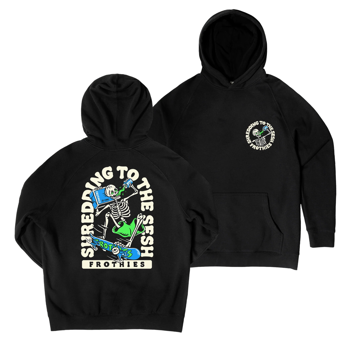 Frothies Sesh Shredding Hoodie Black