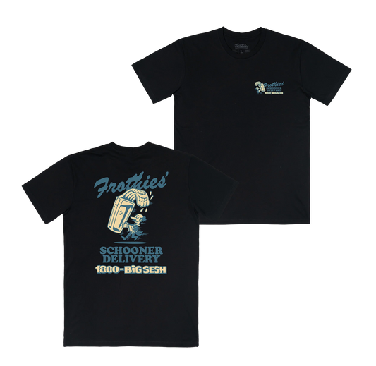 Frothies Schooner Delivery Tee Black