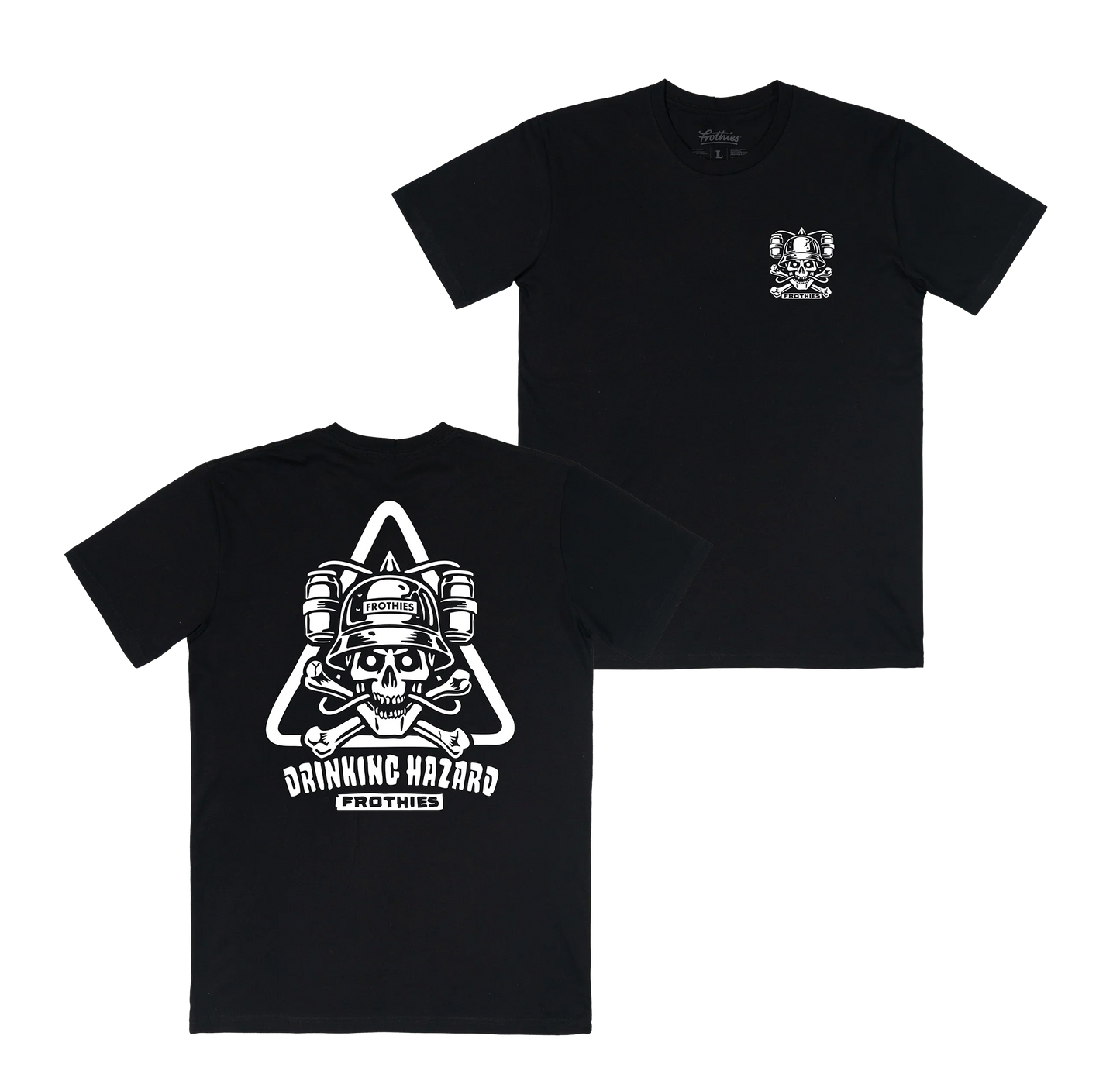 Frothies Drinking Hazard Tee Black