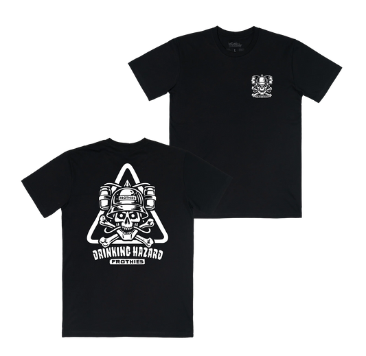 Frothies Drinking Hazard Tee Black