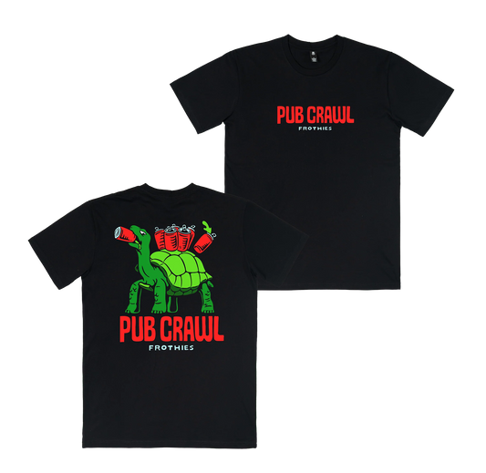 Frothies Pub Crawl Tee Black