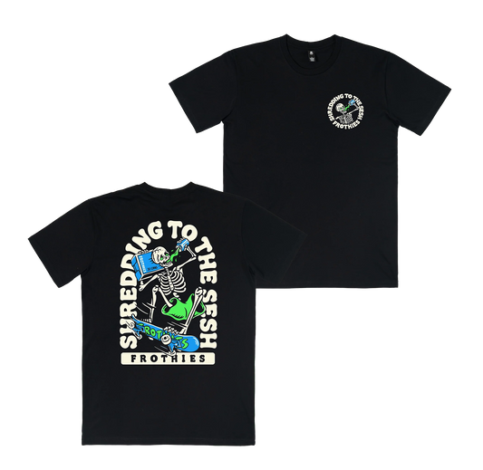 Frothies Sesh Shredding Tee Black