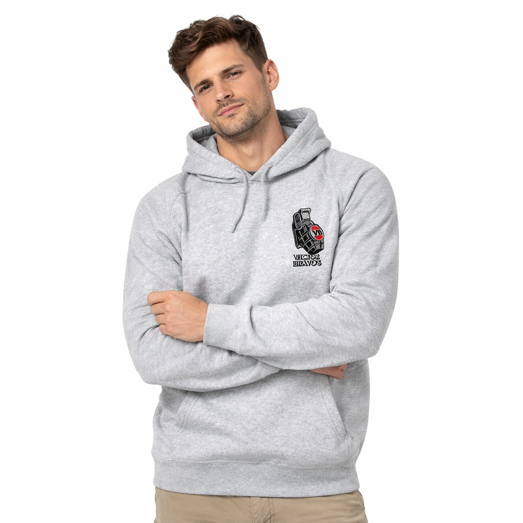 Victor Bravo’s Badge Greenade 2 Hoodie Grey