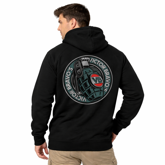 Victor Bravo’s Badge Greenade 2 Hoodie Black