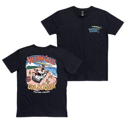 Milton Mango Keepin' Cool on K'Gari Tee Black