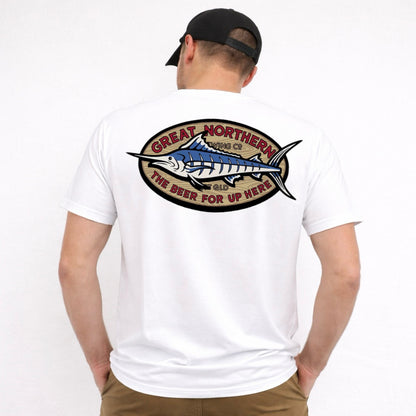 Great Northern Angler Tee White