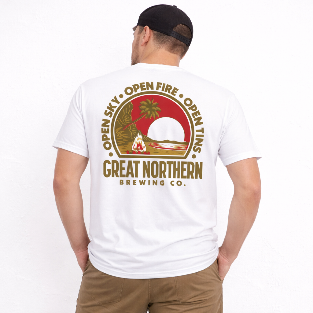 Great Northern Open Sky Open Fire Tee White