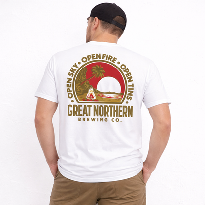 Great Northern Open Sky Open Fire Tee White