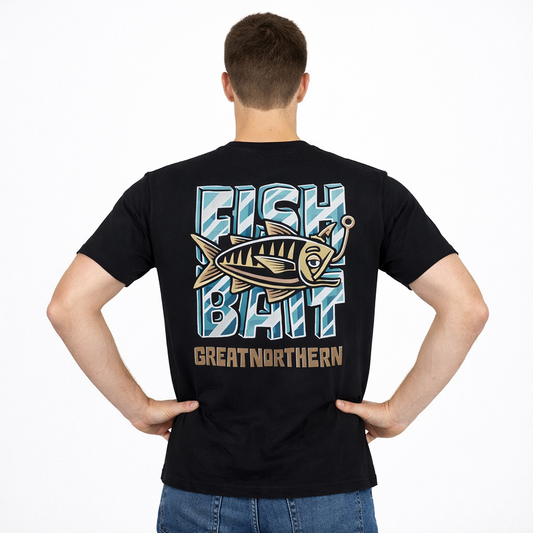Great Northern Fish Bait Tee Black