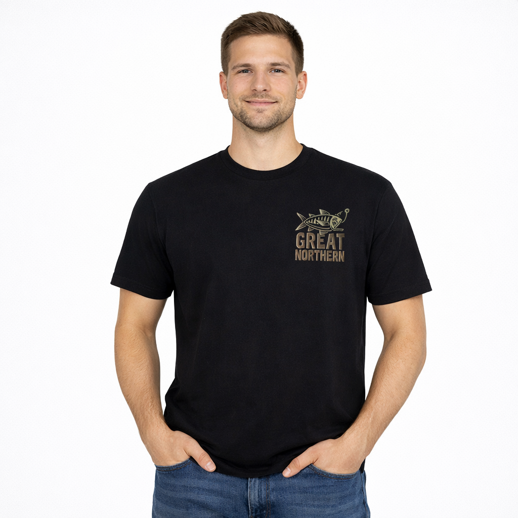 Great Northern Fish Bait Tee Black