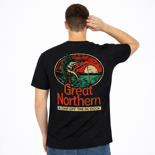 Great Northern Chip off the Dock Tee Black