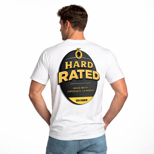 Hard Rated HR Shield Tee White
