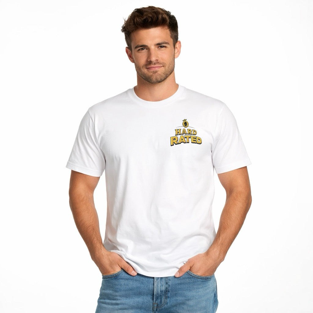 Hard Rated HR Shield Tee White