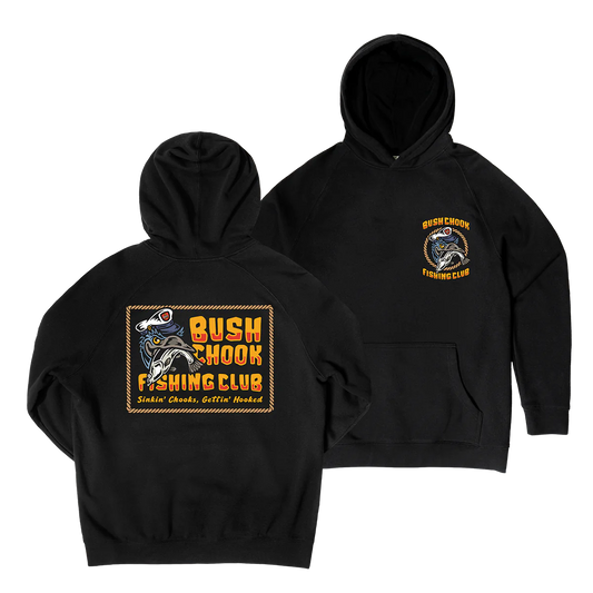 Bushchook Fishing Club Hoodie Black