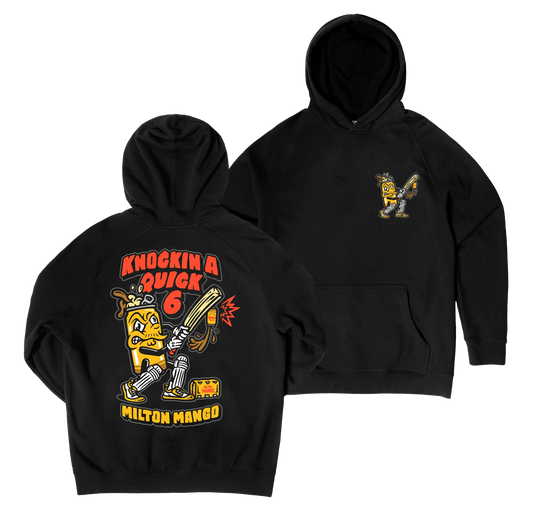Milton Mango Knockin' a Quick Six Hoodie Black